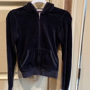 Juicy Couture black velour hoodie